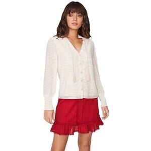 Lost + Wander Seine Sunset Skirt Red Size Small New